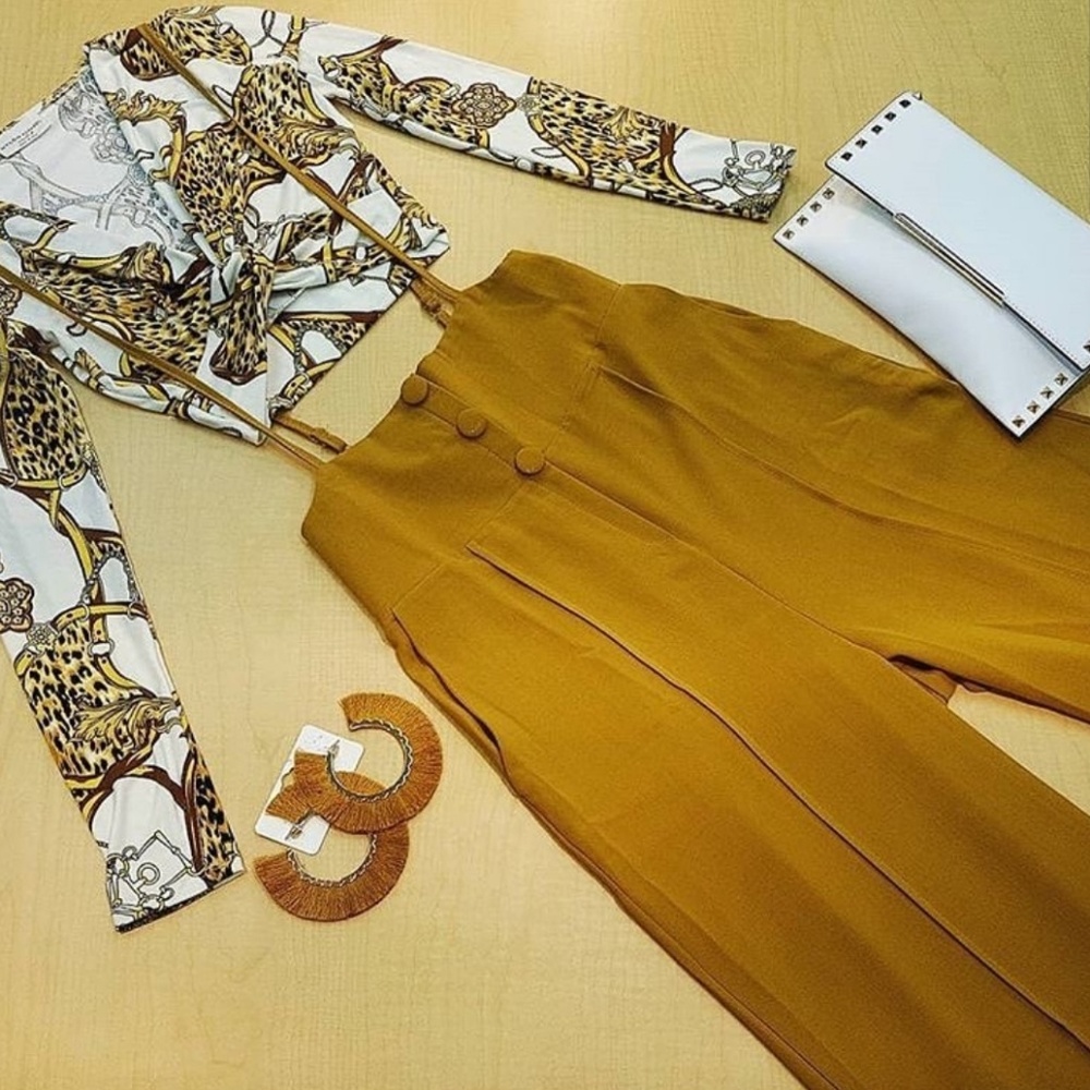 Y2K Wide leg overall pants - Picture 1 of 3